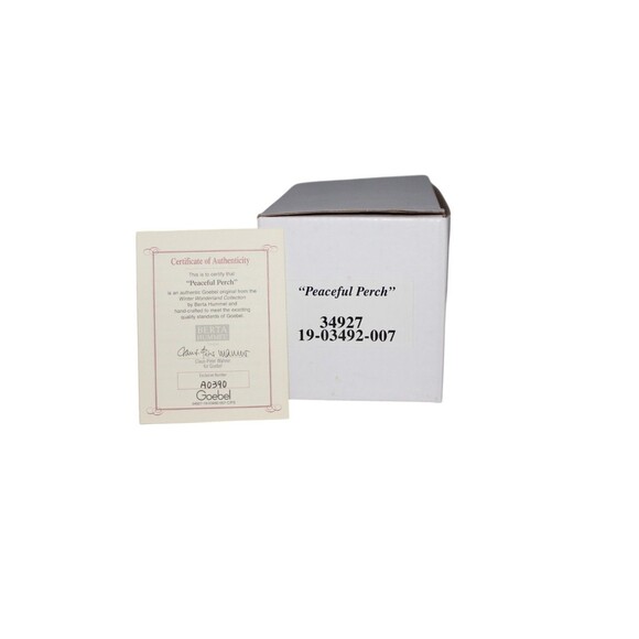 Goebel Hummel "Peaceful Perch" Porcelain Figurine Original Box COA - Picture 8 of 8